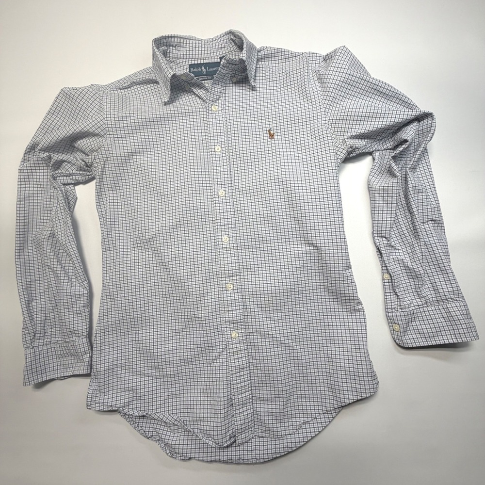 Polo by Ralph Lauren Navy and White Plaid Shirt